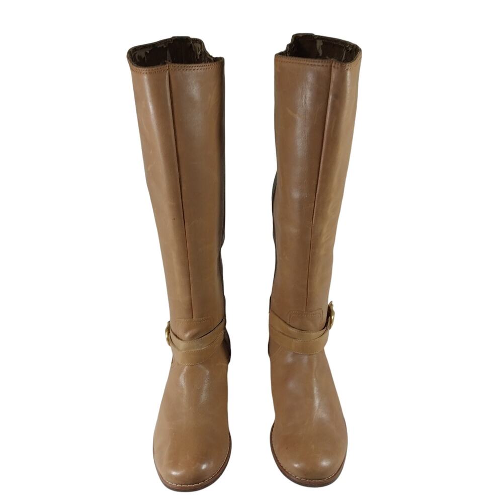 NWOT- FLAWED! SPERRY TOPSIDER! FAWN BEIGE/TAN GENUINE LEATHER BOOTS! SZ 9.5M - Picture 4 of 13